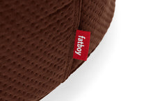 Load image into Gallery viewer, Tobacco Fatboy Point Large Recycled Royal Velvet Pouf Label