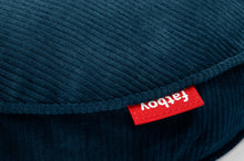 Load image into Gallery viewer, Deep Blue Recycled Cord Pill Pillow Closeup