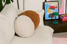 Load image into Gallery viewer, Teddy Bear Recycled Cord Pill Pillow on a Couch