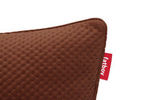 Load image into Gallery viewer, Tobacco Fatboy Recycled Royal Velvet Square Pillow Label