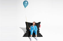 Load image into Gallery viewer, Girl Sitting on a Cave Original Slim Recycled Royal Velvet Bean Bag