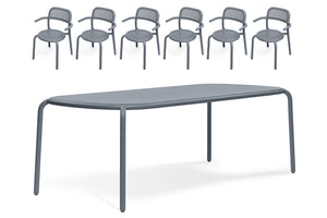 Toni Tablo Table Set + 6 Armchairs