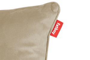Fatboy Square Recycled Velvet Throw Pillow - Camel Label
