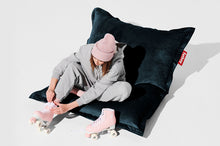 Load image into Gallery viewer, Girl Sitting on a Night Fatboy Original Slim Recycled Velvet Bean Bag Chair
