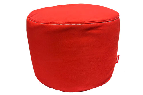 Red Fatboy Point Outdoor Ottoman with White Stitching