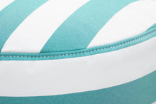Load image into Gallery viewer, Stripe Azur Fatboy Point Outdoor Ottoman Fabric Closeup