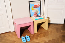 Load image into Gallery viewer, Candy and Spark Fatboy Concrete Seats in a Room Next to a Wall
