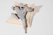 Load image into Gallery viewer, Off White Fatboy Slim Teddy Bean Bag Chair with Model