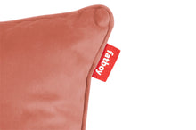 Load image into Gallery viewer, Fatboy Square Recycled Velvet Throw Pillow - Rhubarb Label
