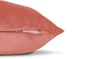 Fatboy Square Recycled Velvet Throw Pillow - Rhubarb Zipper