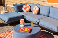Load image into Gallery viewer, Storm Blue Fatboy Paletti Lounge with Circle Pillows