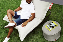 Load image into Gallery viewer, Grey Taupe Fatboy Point Outdoor Ottoman Used as a Side Table