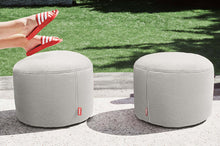 Load image into Gallery viewer, Two Mist Fatboy Point Outdoor Ottomans on a Patio
