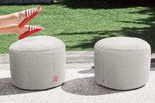 Load image into Gallery viewer, Two Mist Fatboy Point Outdoor Ottomans on a Patio