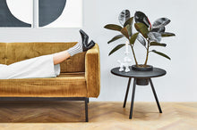 Load image into Gallery viewer, Anthracite Fatboy Bakkes Side Table Next to a Sofa