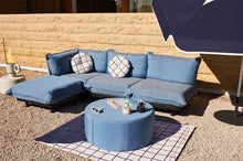 Load image into Gallery viewer, Moonrise Fatboy Circle Outdoor Pillows on a Paletti Lounge
