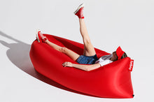 Load image into Gallery viewer, Model Laying in Red Fatboy Lamzac