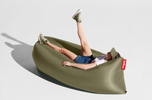 Load image into Gallery viewer, Girl Laying on a Spinach Fatboy Lamzac