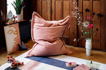 Load image into Gallery viewer, Cheeky Pink Fatboy Original Slim Teddy Bean Bag Chair in Room
