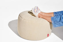 Load image into Gallery viewer, Model with Her Feet on an Ecru Fatboy Point Large Sherpa