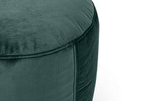 Load image into Gallery viewer, Fatboy Point Recycled Velvet Ottoman - Petrol Closeup