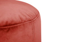 Load image into Gallery viewer, Fatboy Point Recycled Velvet Ottoman - Rhubarb Closeup