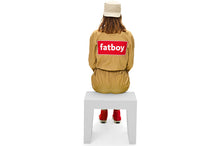 Load image into Gallery viewer, Girl Sitting on a Light Grey Fatboy Concrete Seat