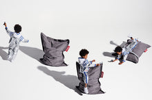 Load image into Gallery viewer, Boy with Grey Fatboy Junior Stonewashed Bean Bag Chairs