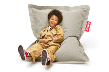 Load image into Gallery viewer, Boy Sitting on a Silver Grey Fatboy Junior Stonewashed Bean Bag Chair