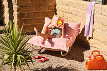 Load image into Gallery viewer, Girl Sitting on a Blossom Fatboy Original Outdoor Bean Bag with a Rock 'n Roll Rocker