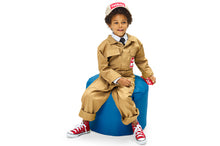 Load image into Gallery viewer, Boy Sitting on a Petrol Fatboy Point Ottoman