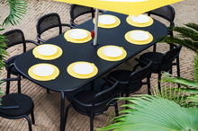 Load image into Gallery viewer, Thunder Grey Fatboy Toni Chair Pillows on Toni Armchairs Around a Tablo Table