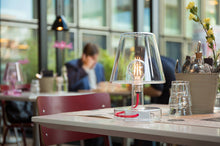 Load image into Gallery viewer, Transparent Fatboy Transloetje Table Lamp on a Table