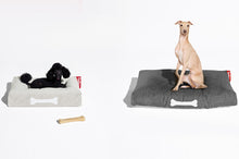 Load image into Gallery viewer, Dog Sitting on a Rock Grey Fatboy Doggielounge Large Outdoor Dog Bed
