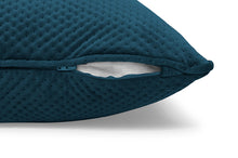 Load image into Gallery viewer, Deep Sea Fatboy Recycled Royal Velvet Square Pillow Zipper
