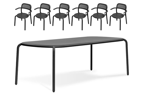 Toni Tablo Table Set + 6 Armchairs