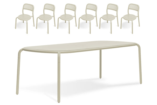 Toni Tablo Table Set + 6 Chairs