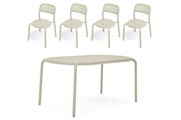 Toni Tavolo Table Set + 4 Chairs