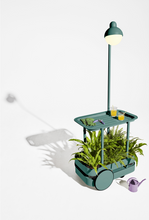 Load image into Gallery viewer, Dark Sage Jolly Trolley Lighted Bar Cart
