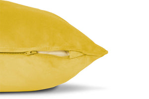 Fatboy Square Recycled Velvet Throw Pillow - Gold Honey Zipper
