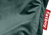 Load image into Gallery viewer, Petrol Fatboy Slim Velvet Bean Bag Closeup
