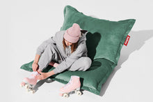 Load image into Gallery viewer, Girl Sitting on a Sage Fatboy Original Slim Recycled Velvet Bean Bag Chair
