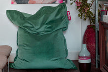 Load image into Gallery viewer, Sage Fatboy Original Slim Recycled Velvet Bean Bag Chair in a Room
