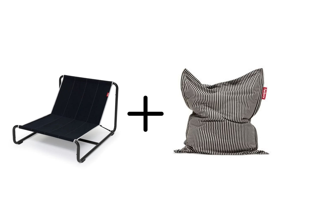 Original Slim Terry Beanbag Chair + Beanbase Bundle