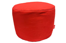 Load image into Gallery viewer, Red Fatboy Point Outdoor Ottoman with White Stitching

