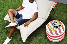 Load image into Gallery viewer, Red Stripe Fatboy Point Outdoor Used as a Side Table
