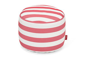 Red Stripe Fatboy Point Outdoor Pouf Ottoman