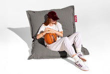Load image into Gallery viewer, Original Slim Terry Beanbag Chair Black Cream
