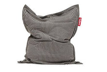 Load image into Gallery viewer, Original Slim Terry Beanbag Chair Black Cream
