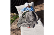 Load image into Gallery viewer, Girl Sitting on a Mist Fatboy Daybed Lounger on a Deck
